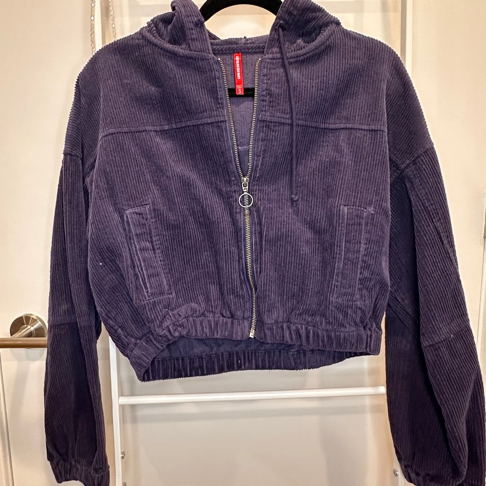 Unionbay Navy Blue Corduroy Crop Jacket